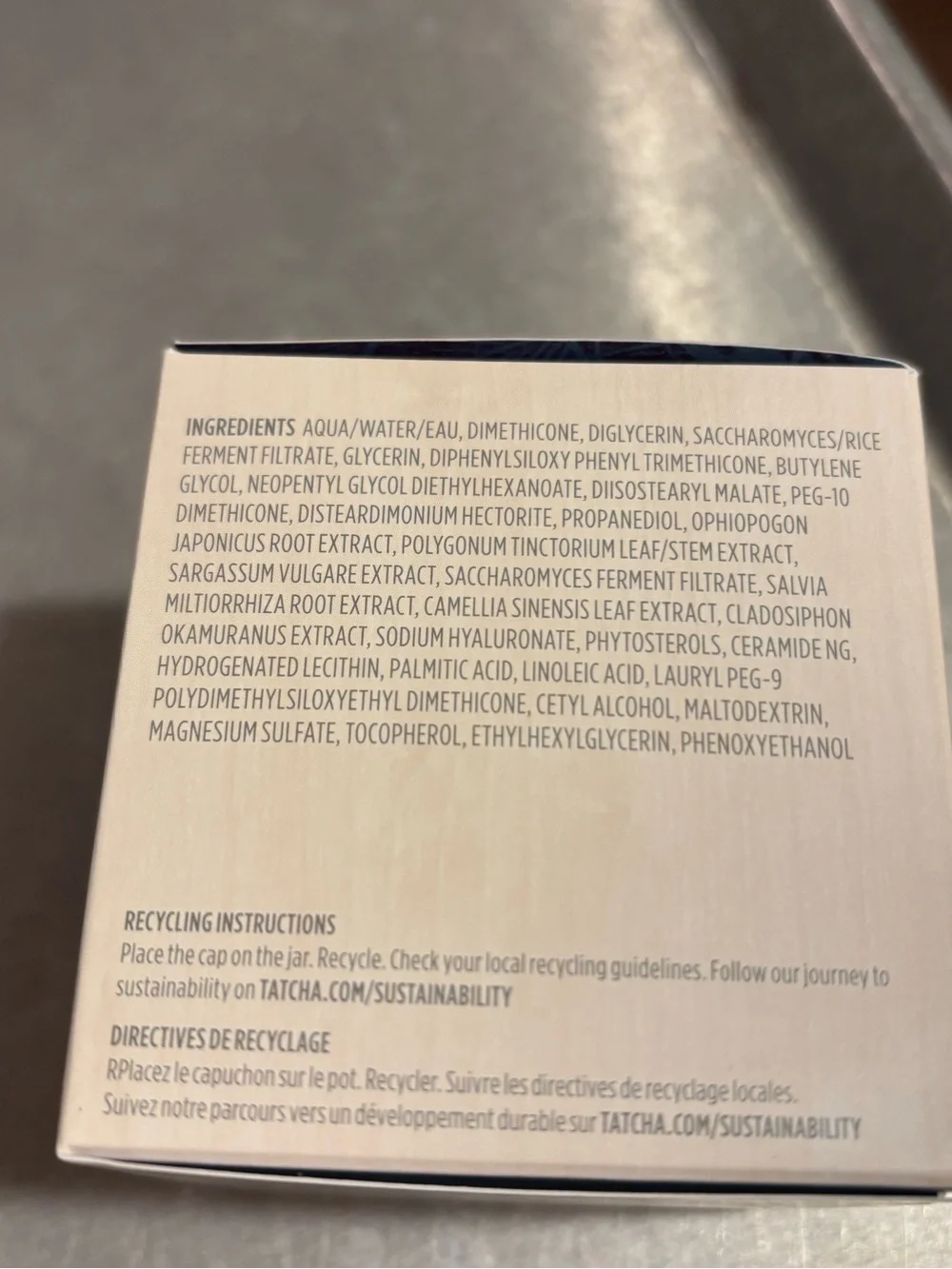 Tatcha product ingredients